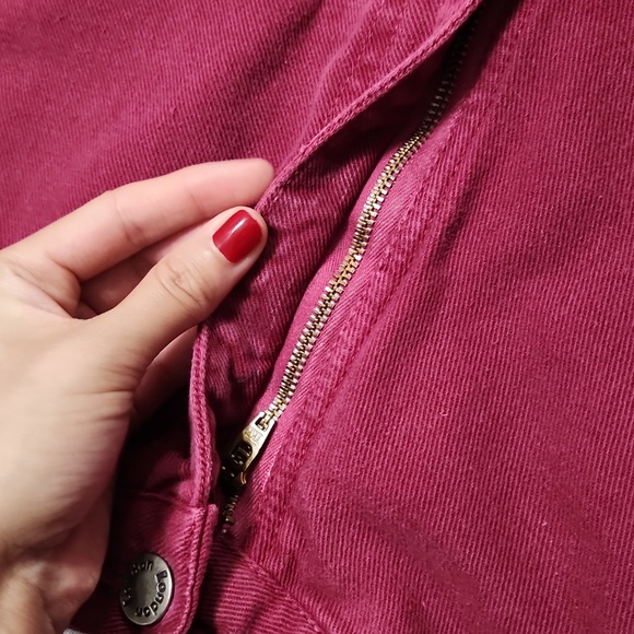 Vintage Plus Size "London" Magenta Pink High Rise Baggy Tapered Leg "Mom" Jeans - Picture 12 of 15